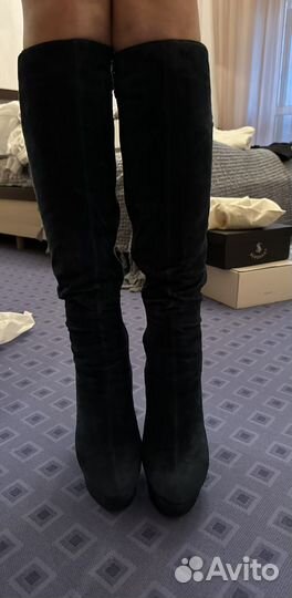 Сапоги женские зимние натуральная замша 36
