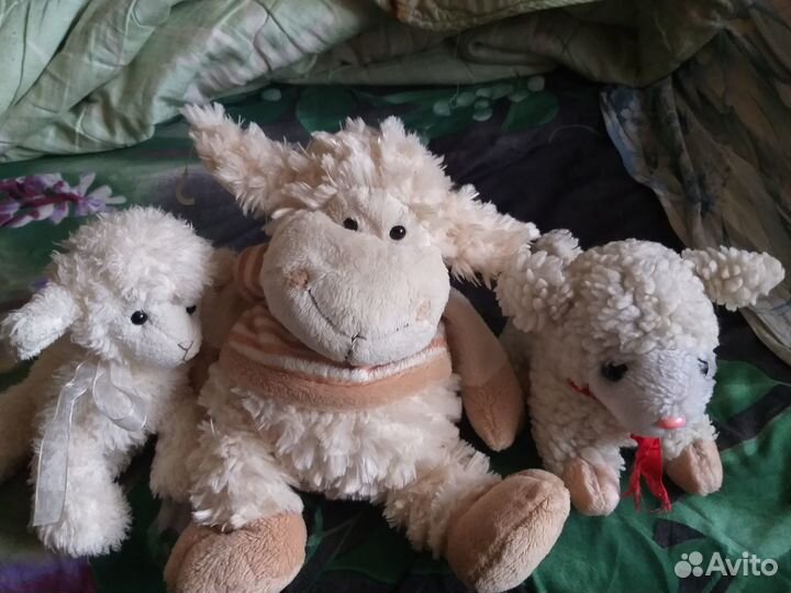 Игрушки мягкие Овечки, 3 штуки