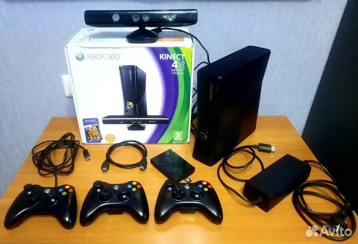 Xbox 360 slim freeboot kinect, аксессуары для xbox