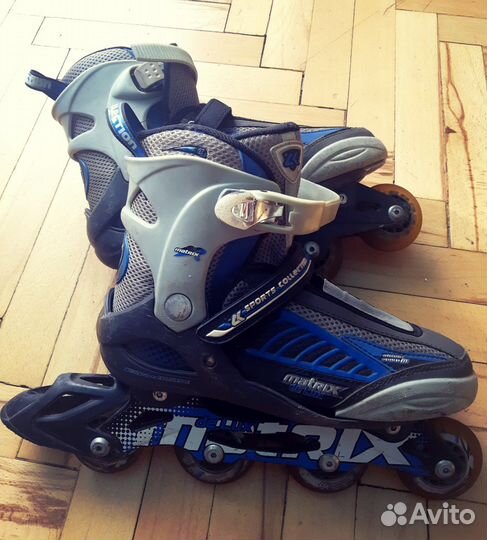 Ролики раздвижные синие (размеры 35-38)