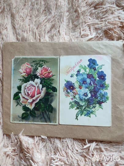 Старые открытки цветы свадьба поздравляю Пасха