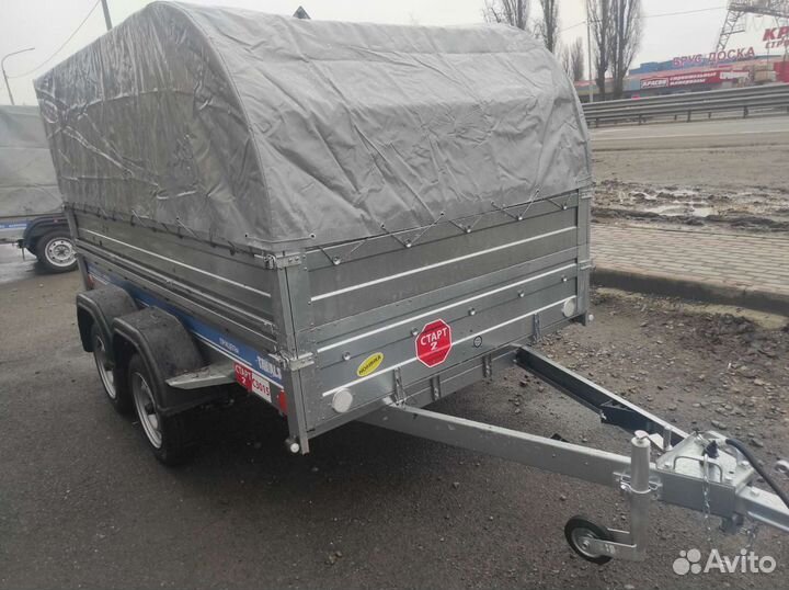 Прицеп 3015 с 2-мя бортами и тентом