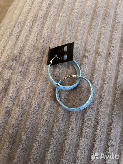 Серьги кольцо бижутерия