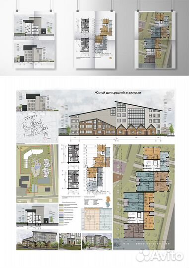 Чертежи в autocad, 3D модель в SketchUp, Photoshop