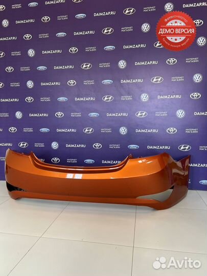 Бампер Задний Hyundai Solaris (2015) оранжевый