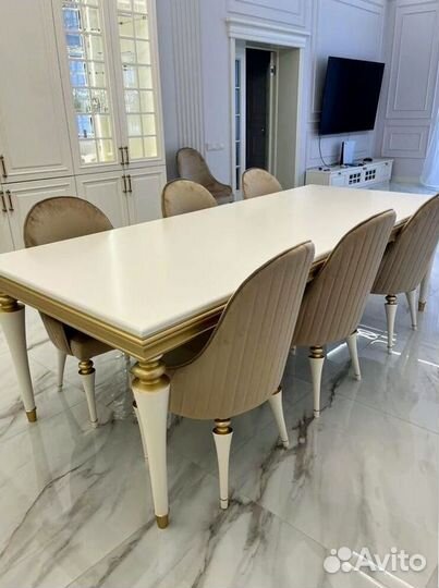 Кухонный стол и стулья комплект, стол нераздвижной