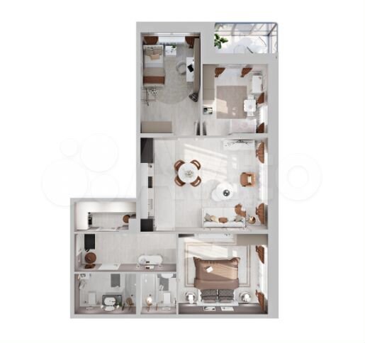 3-к. квартира, 91,3 м², 14/18 эт.