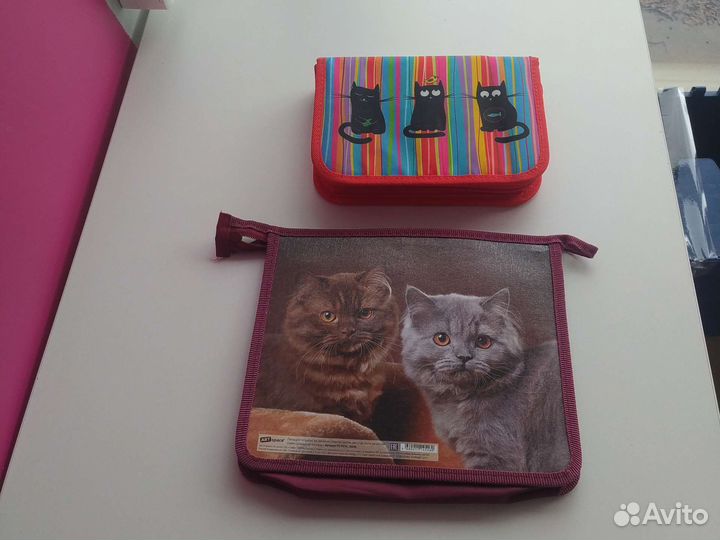 Пенал школьный и папка для тетрадей