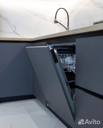 Кухня угловая мокрый асфальт