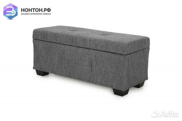 Банкетка Шерри рогожка серая