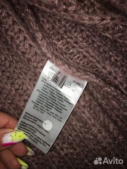 Кардиган more more S обьемная вязка, пудровый