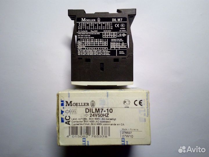 Moeller Dilm7-10 3кВт Катушка 24V AC