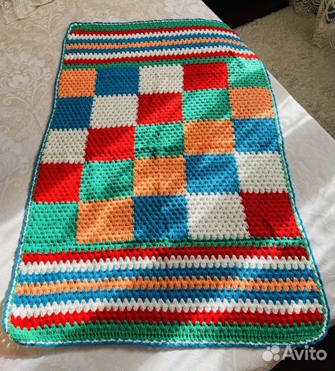 Детское одеяло ручной работы, размер 88х132