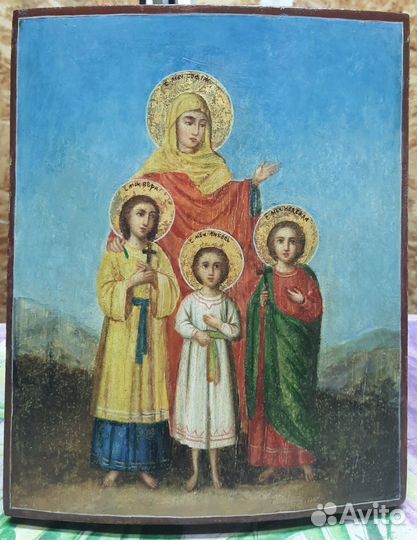 Старинные иконы. Вера, Надежда, Любовь и Софья