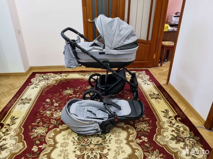 Pituso luna 2 в 1 серая с металликом