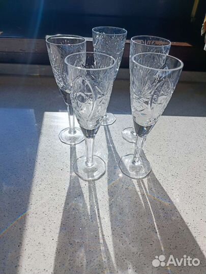 Хрустальные рюмки и фужеры СССР