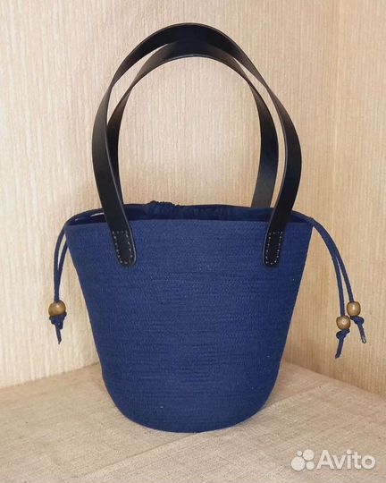 Сумка из хлопкового шнура ручная работа