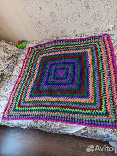 Плед вязаный