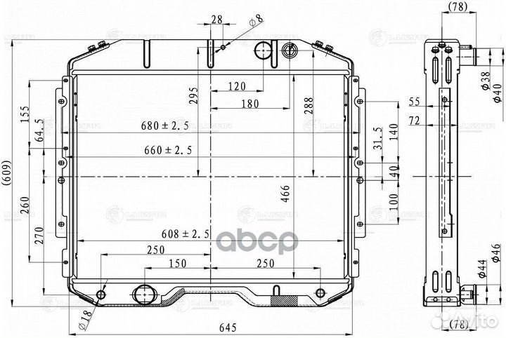 Радиатор охл. для а/м газ 3309 с двиг. Д-245 LR