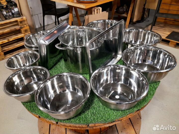Миски, тазы, блюда из нержавеющей стали