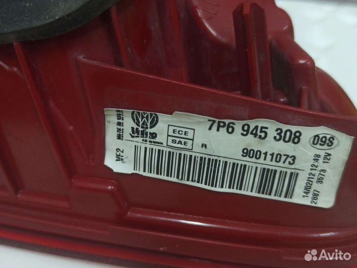 Фонарь задний правый touareg