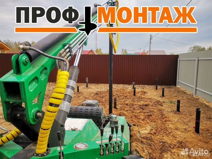 Винтовые сваи с монтажом