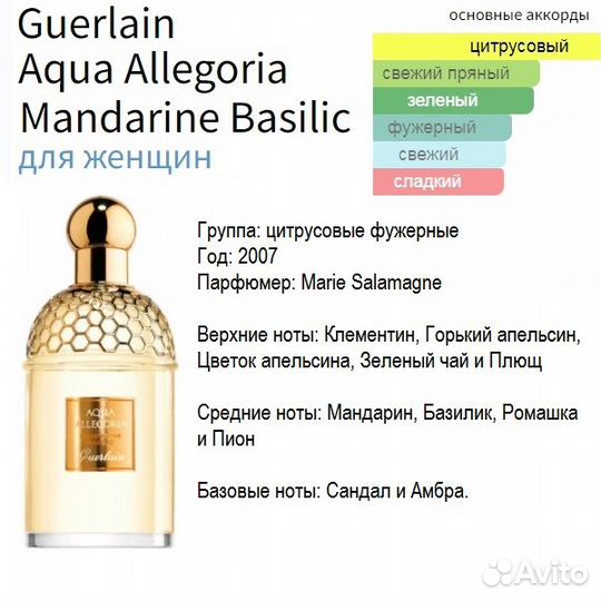 Guеrl-аin Mandarin Basilic, духи высокой концентр