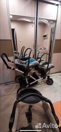 Коляска для двойни bebetto 42 3в1