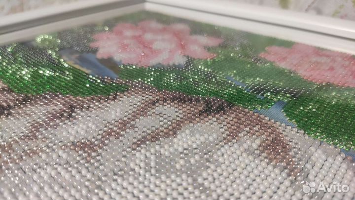 Картина Лебеди в багете под стеклом