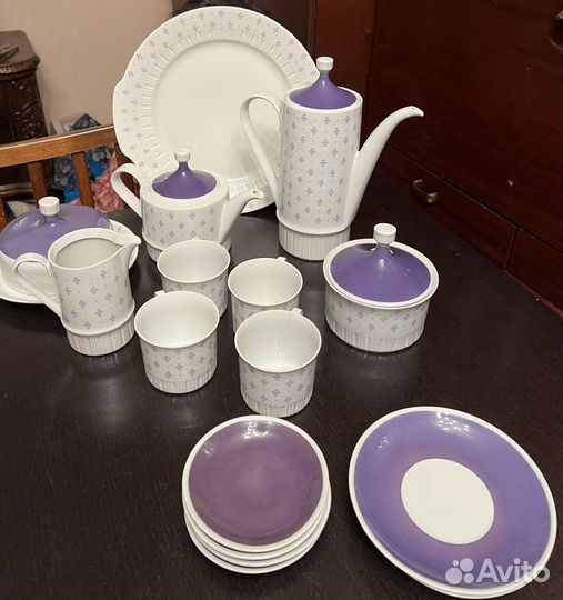 Чайно кофейный сервиз гдр Volkstedt 16 предметов