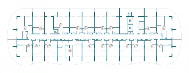 1-к. апартаменты, 40 м², 7/13 эт.