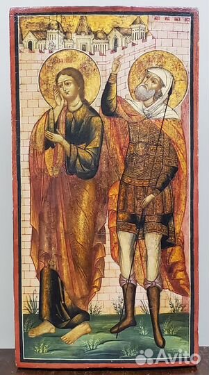 Икона Св.Иоанн Богослов и Лонгин Сотник 19 век
