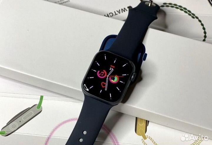 Apple watch 9 45 mm (яблоко при вкл)