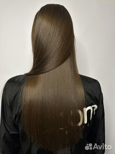 Кератиновое выпрямление волос