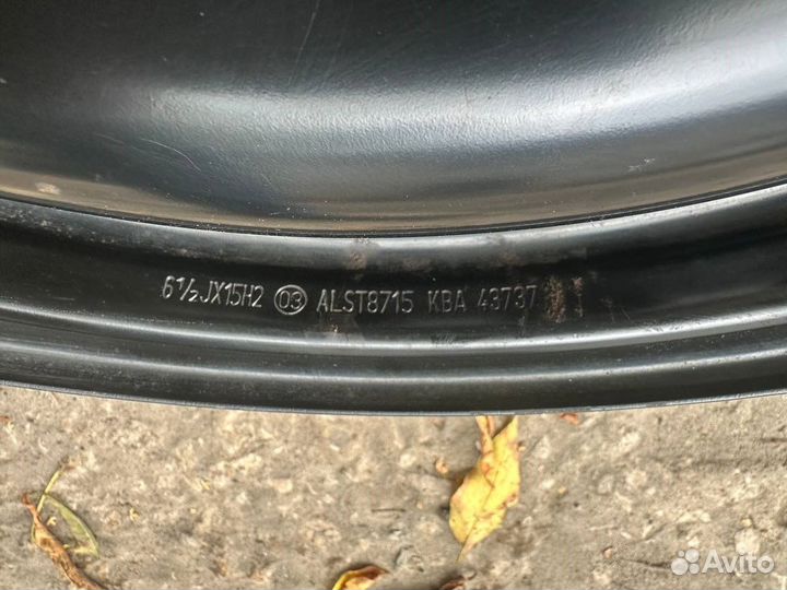 KFZ 8715, 6,5J R15 4x100 ET45 DIA 60,1