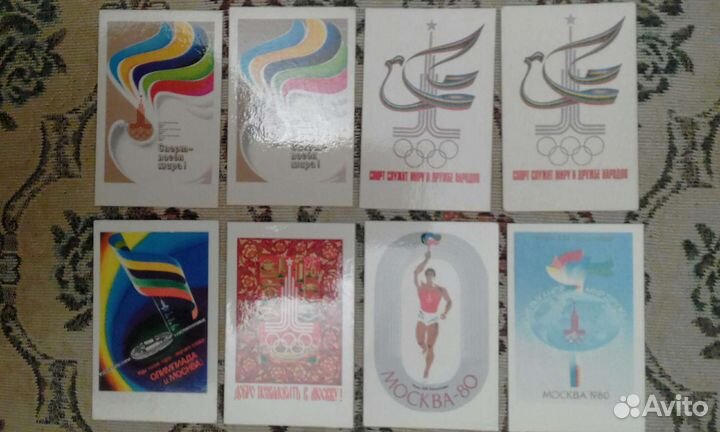 Календарики СССР Олимпиада-80, пионерия, мультики