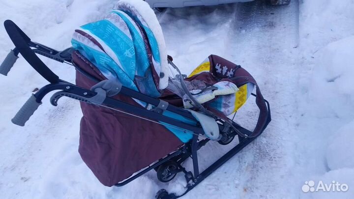 Детские санки коляска ника