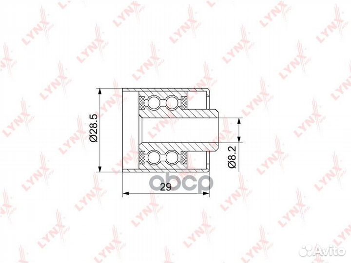 Ролик обводной ремня грм PB3105 lynxauto