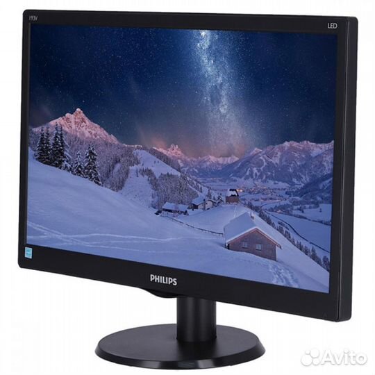 Монитор Philips 193V5LSB2, 1366x768, 75 Гц, TN