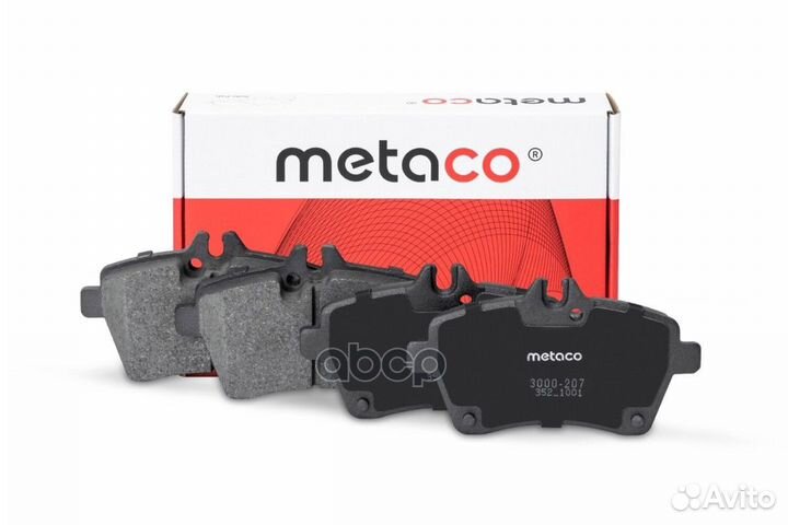 Колодки тормозные передние к-кт 3000-207 metaco