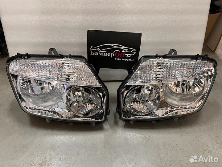 Фара Renault Duster 10-15 светлая (хром) комплект