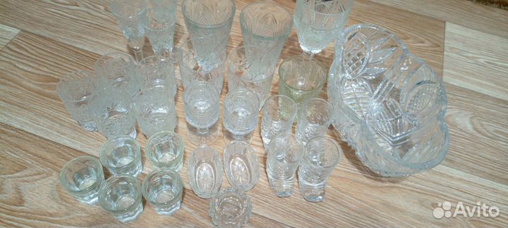 Хрустальные фужеры и рюмки