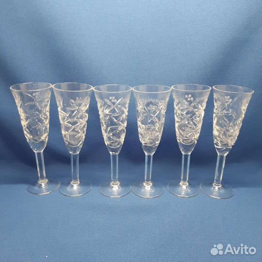 Хрустальные фужеры и рюмки СССР