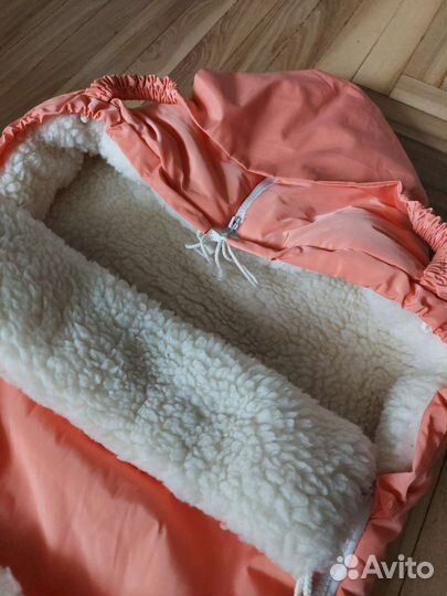 Конверт зимний на овчине в коляску