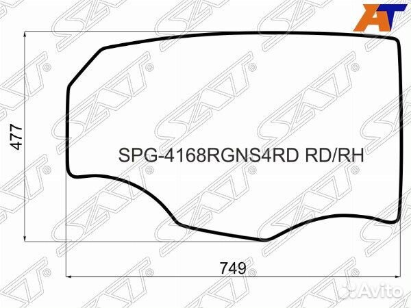 Стекло боковое опускное hyundai solaris