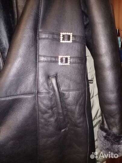 Дубленка натуральная женская 48 50 бу