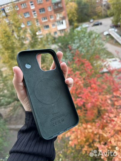 Чехол на iPhone 13 pro max кожаный