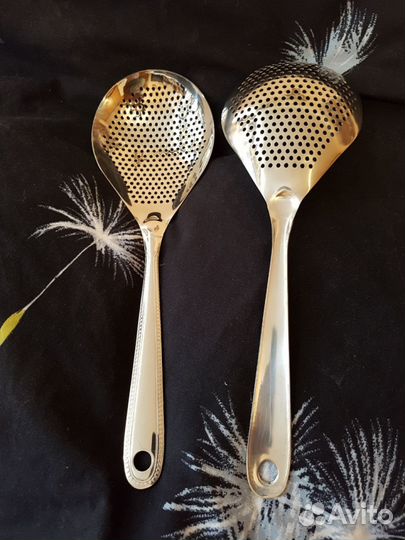 Шумовка литая цельная, нержавеющая сталь