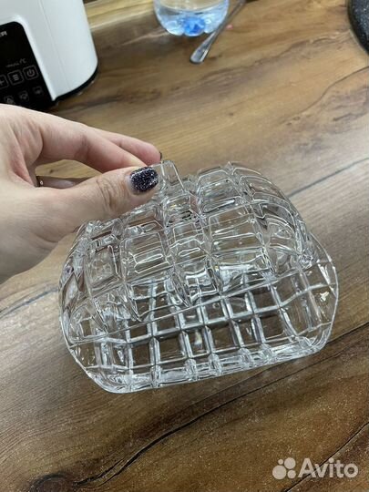 Масленка хрустальная