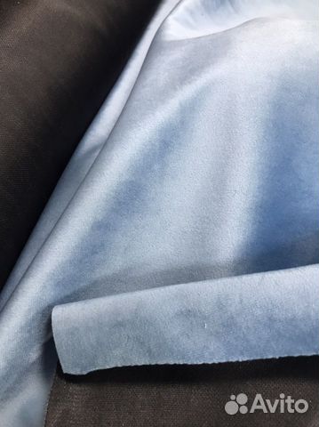 Мебельная ткань togas 59 из голубого микровелюра